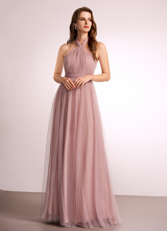 Robe Demoiselle D'Honneur Rose Brumeuse - gallery 2