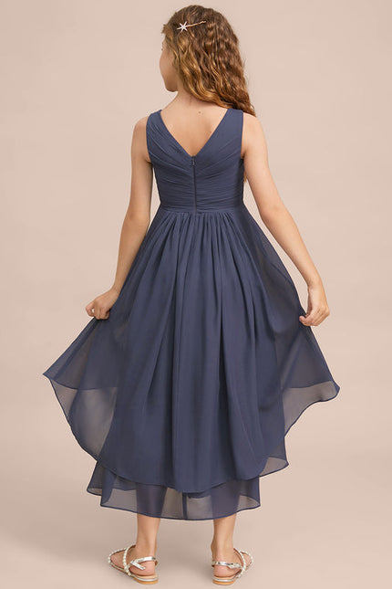 Robe Demoiselle D'Honneur Nuit Marine Fluide - gallery 7