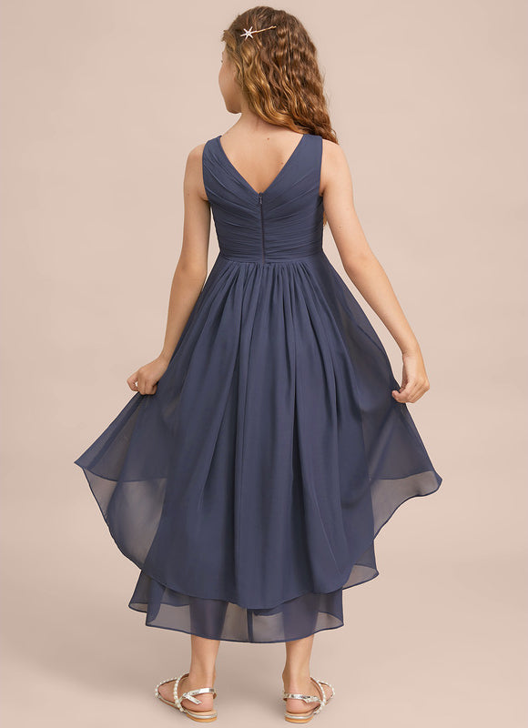 Robe Demoiselle D'Honneur Nuit Marine Fluide - gallery 7