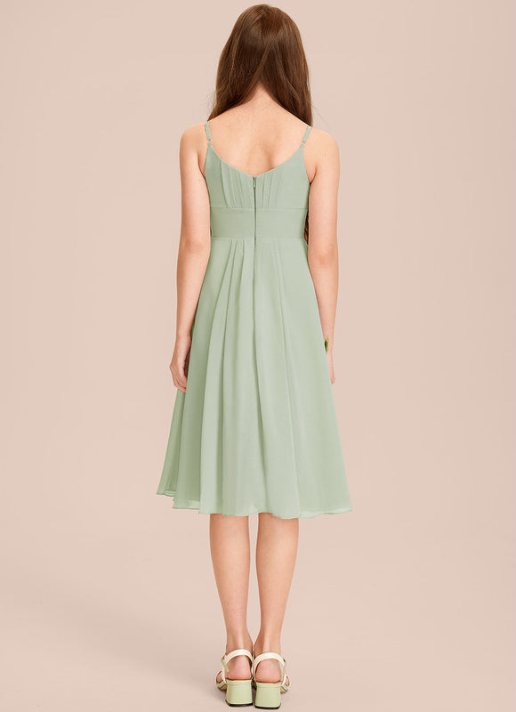 Robe Demoiselle D'Honneur Bleu Nuit Fluide - gallery 5