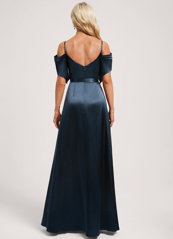 Robe Demoiselle D'Honneur Satin Éclatant - gallery 4