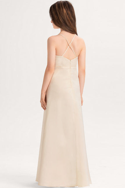 Robe Demoiselle D'Honneur Rouge Velours Fluide - gallery 1