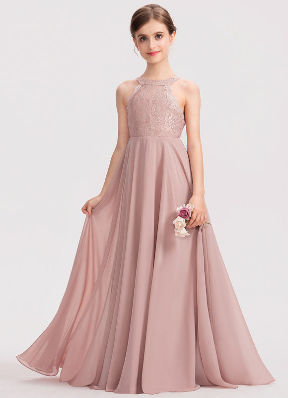Robe Demoiselle D'Honneur Aérienne Rose