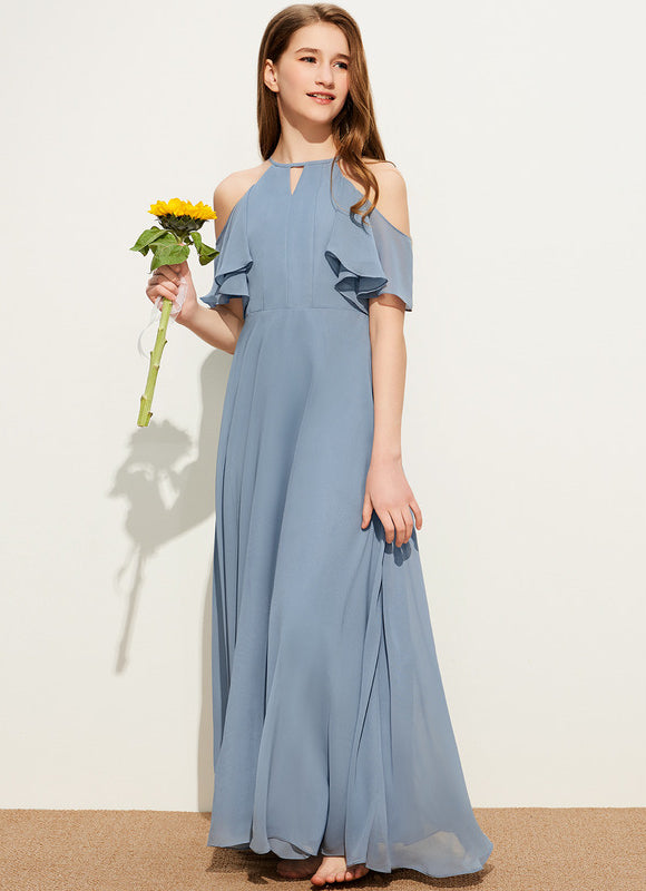 Robe Demoiselle D'Honneur Flottante Prune