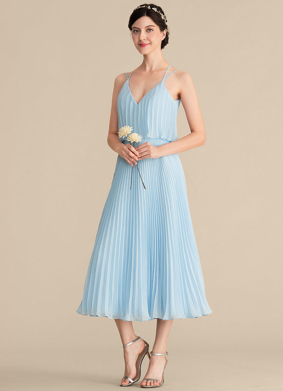 Robe De Demoiselle D'Honneur Bleu Pastel - gallery 4