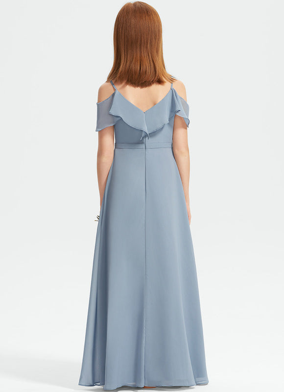 Robe Demoiselle D'Honneur Flottante Cerise - gallery 1