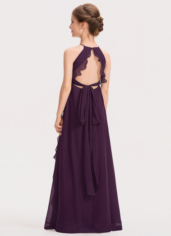 Robe Demoiselle D'Honneur Chiffon Enfant - gallery 1