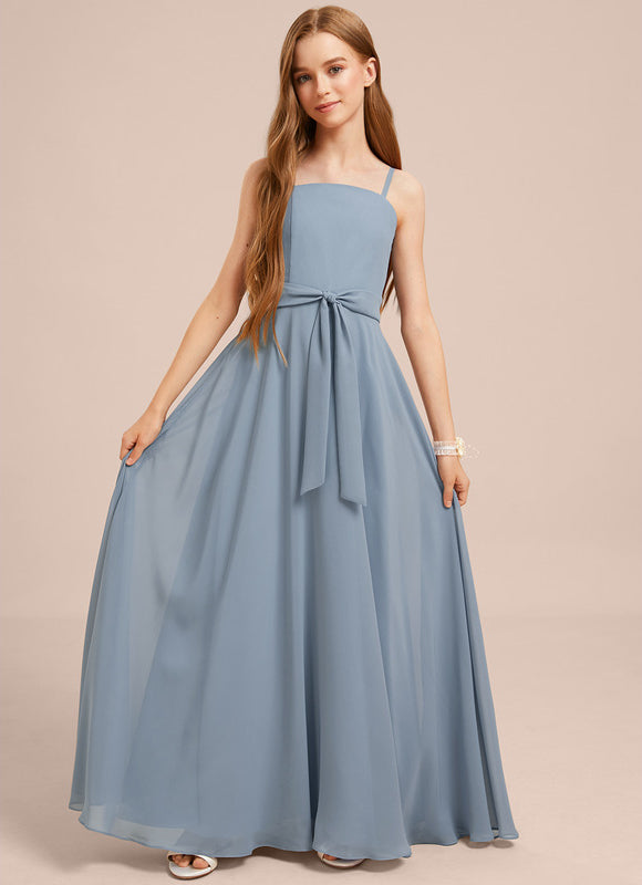 Robe Demoiselle D'Honneur Mousseline Ciel - gallery 1