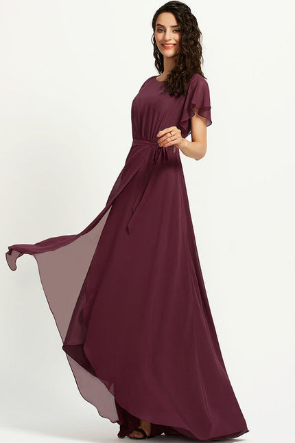 Robe Demoiselle D'Honneur Trapèze Fluidité Élégante - gallery 1