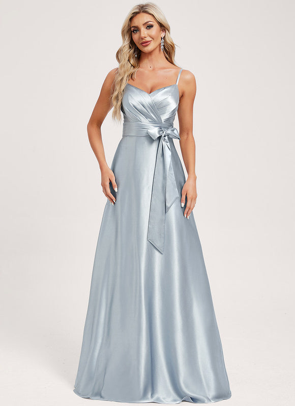 Robe Longue Satin Demoiselle D'Honneur