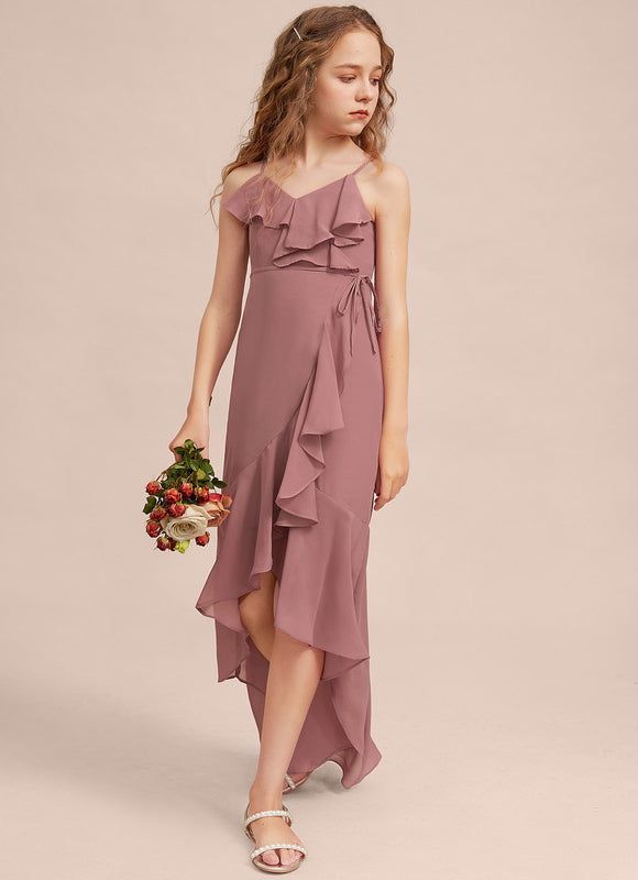 Robe Demoiselle D'Honneur Flottante Rosée - gallery 2