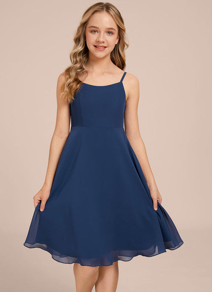 Robe Demoiselle D'Honneur Bleu Nuit Fluide