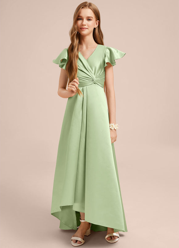 Robe Demoiselle D'Honneur Asymétrique Marine - gallery 2