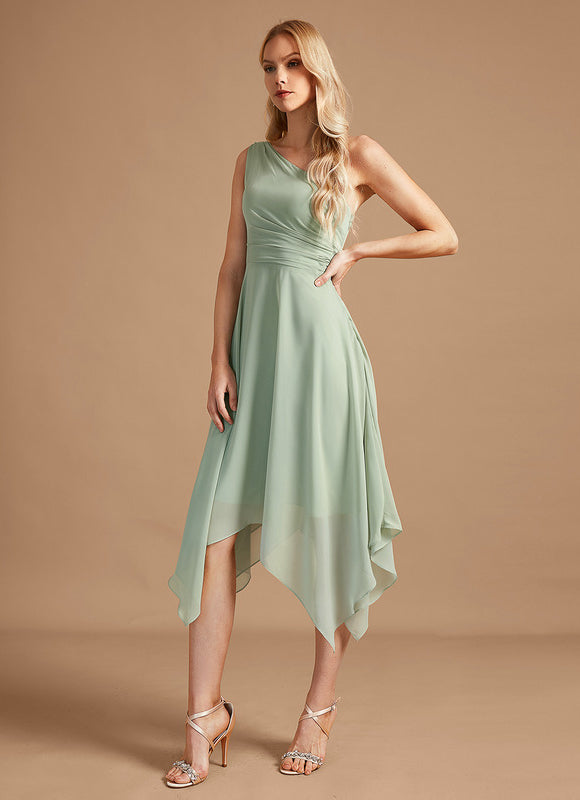 Robe Demoiselle D'Honneur Chiffon Rose - gallery 3