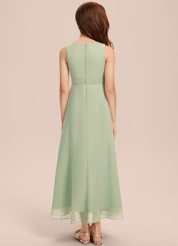 Robe Demoiselle D'Honneur Vert Douceur Flottante - gallery 4