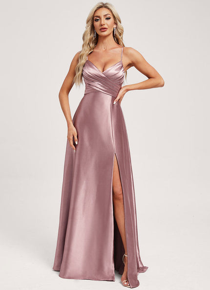 Robe Longue Satin Demoiselle D'Honneur