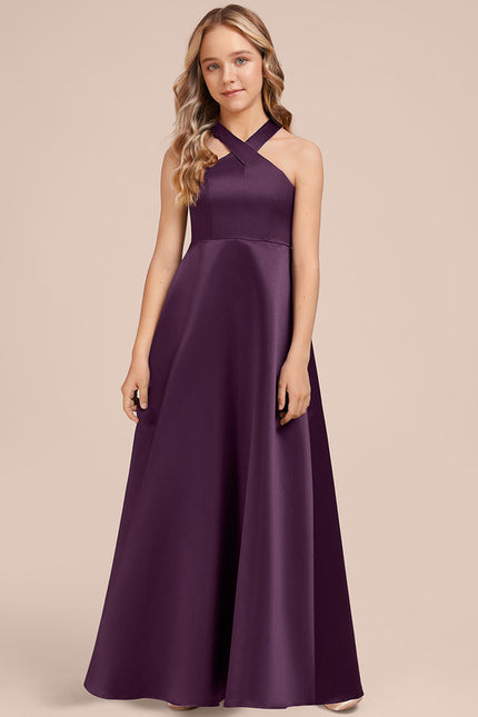 Robe Demoiselle D'Honneur Évasée Prune