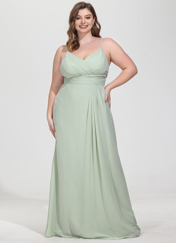 Robe Demoiselle D'Honneur À Volants Rose Pâle - gallery 6