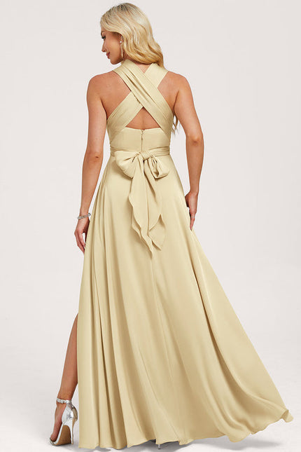 Robe Demoiselle D'Honneur Jaune Pale - gallery 2