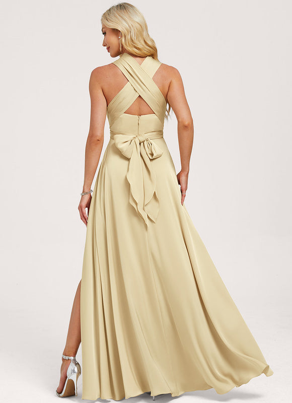 Robe Demoiselle D'Honneur Jaune Pale - gallery 2