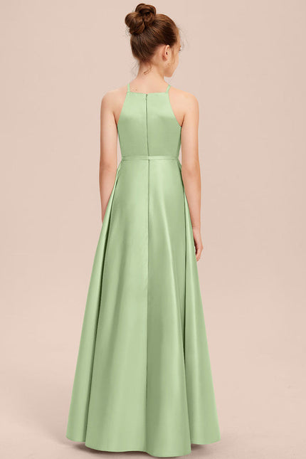 Robe Demoiselle D'Honneur Satin Fluide Asymétrique - gallery 5