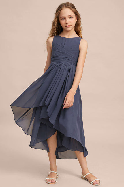 Robe Demoiselle D'Honneur Nuit Marine Fluide - gallery 5