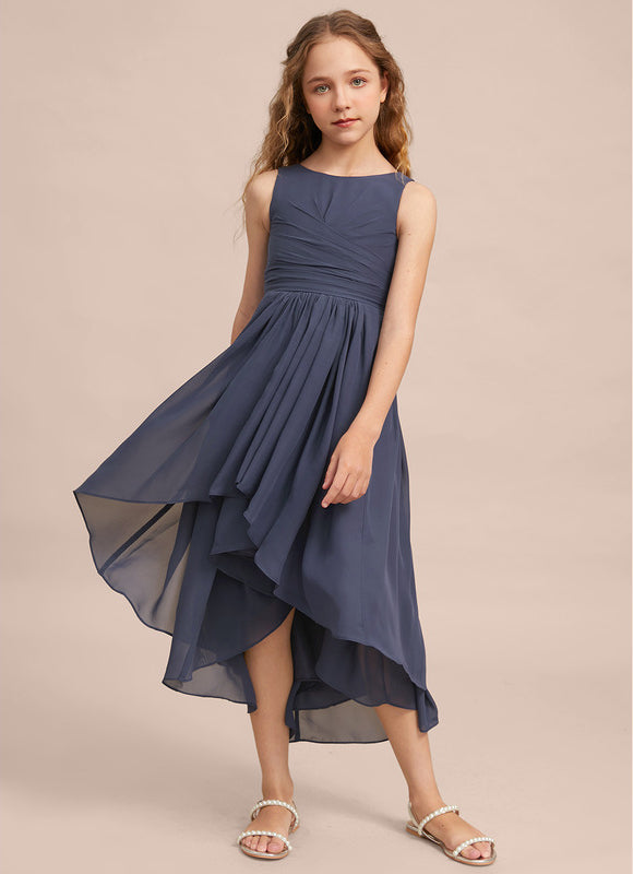 Robe Demoiselle D'Honneur Nuit Marine Fluide - gallery 5