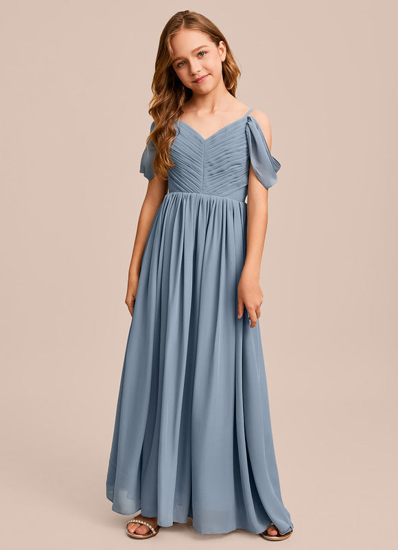 Robe Demoiselle D'Honneur Flottante Cerise - gallery 2