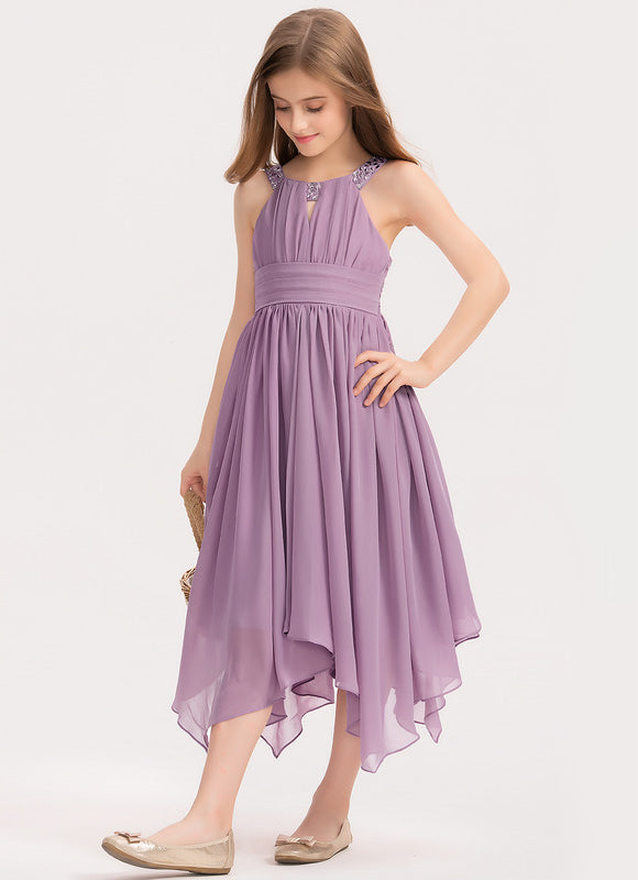 Robe Demoiselle D'Honneur Flottante Lilas - gallery 2