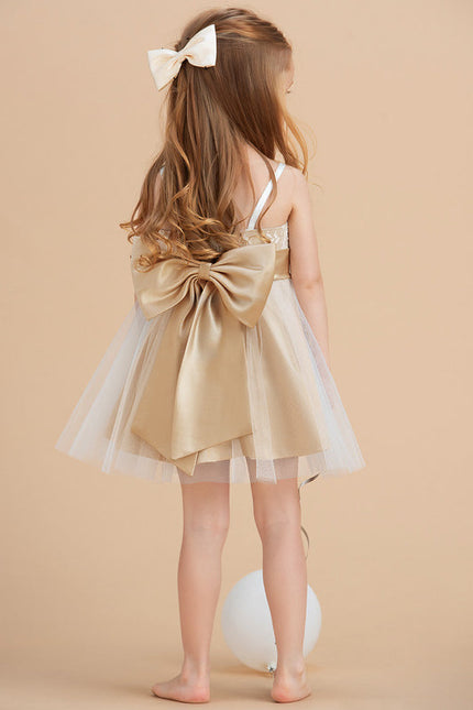 Robe Demoiselle D'Honneur Beige Doré - gallery 3