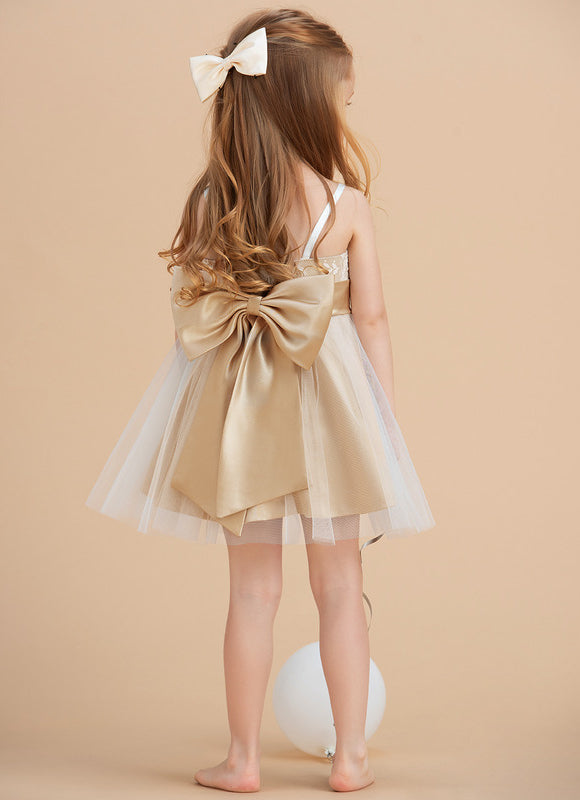 Robe Demoiselle D'Honneur Beige Doré - gallery 3