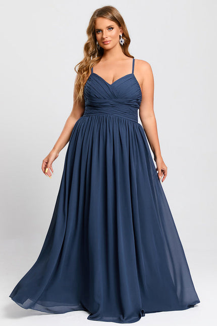 Robe Demoiselle D'Honneur Mousseline Beige - gallery 7