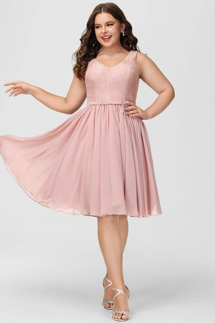 Robe Demoiselle D'Honneur Rose Éclatante - gallery 4