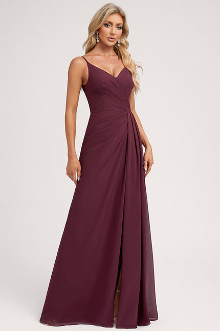 Robe Demoiselle D'Honneur À Volants Rose Pâle - gallery 2