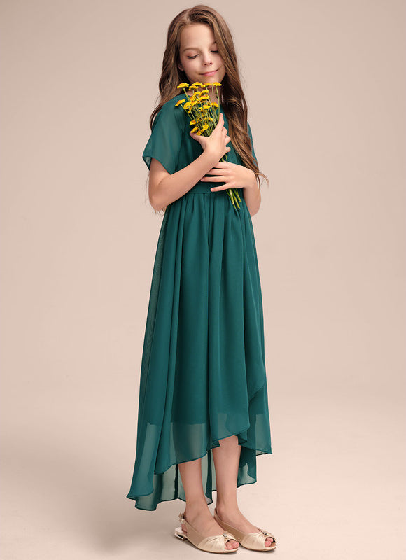 Robe Demoiselle D'Honneur Émeraude Aérienne - gallery 3