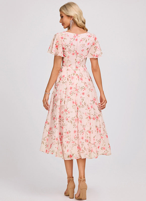 Robe Demoiselle D'Honneur Asymétrique Fluide - gallery 5