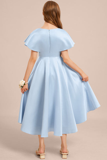 Robe Demoiselle D'Honneur Asymétrique Marine - gallery 4