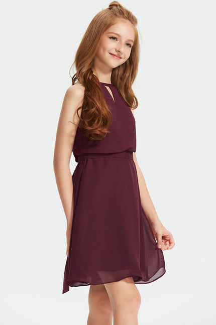 Robe Demoiselle D'Honneur Flou Menthe - gallery 4