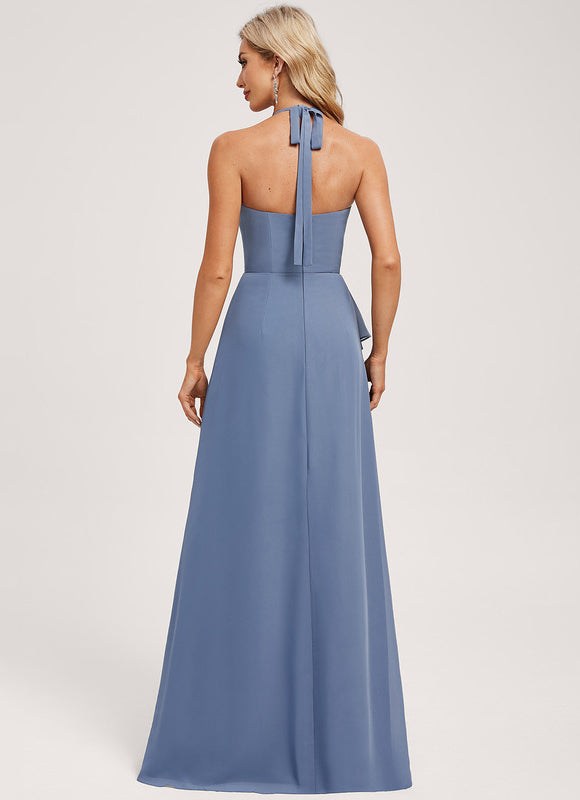 Robe Demoiselle D'Honneur Florale Légère - gallery 5