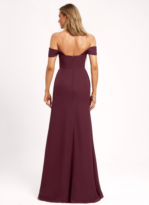 Robe Demoiselle D'Honneur Bordeaux Chic - gallery 5