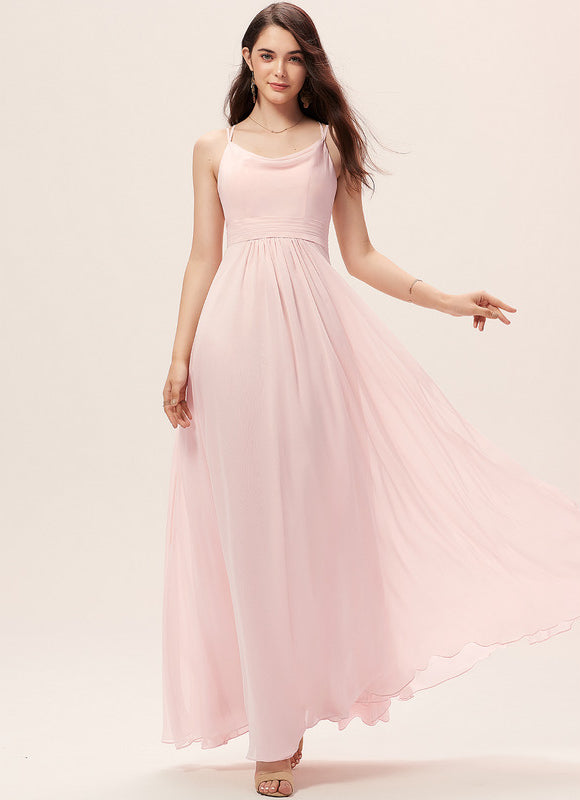 Robe Longue Fluide Demoiselle D'Honneur - gallery 3