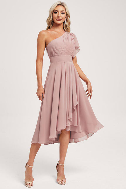 Robe Demoiselle D'Honneur Chiffon Rose - gallery 2