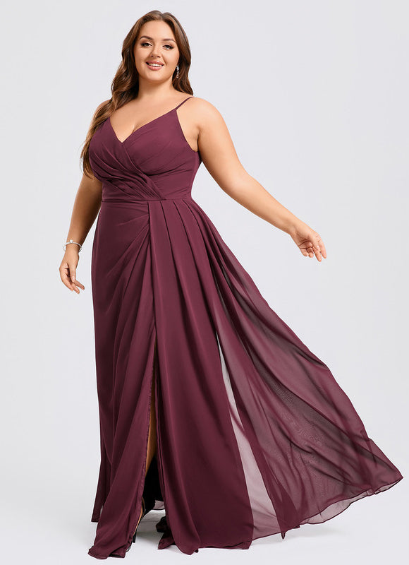 Robe Demoiselle D'Honneur À Volants Rose Pâle - gallery 5