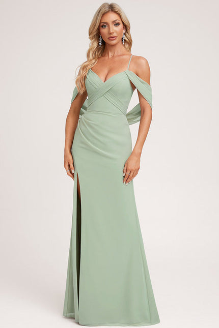 Robe Demoiselle D'Honneur Sirène Bordeaux - gallery 2