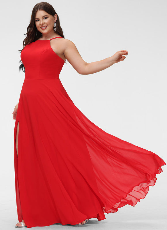 Robe Demoiselle D'Honneur Longue Beige Élégante - gallery 5