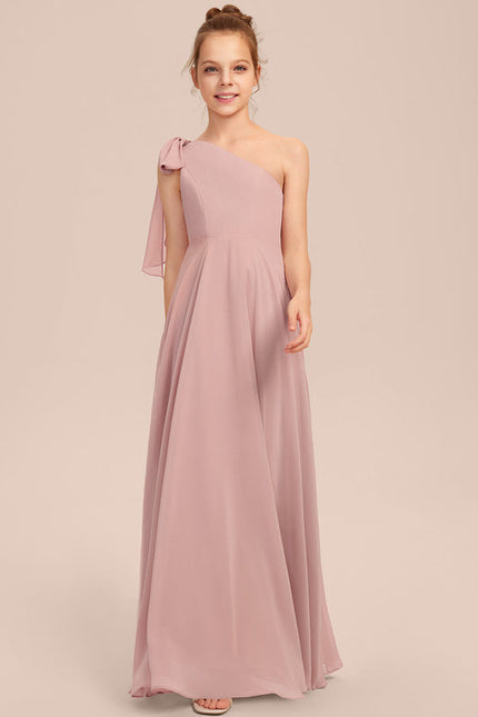 Robe Demoiselle D'Honneur Unicolore Élégante