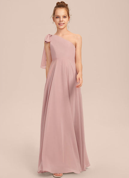 Robe Demoiselle D'Honneur Unicolore Élégante