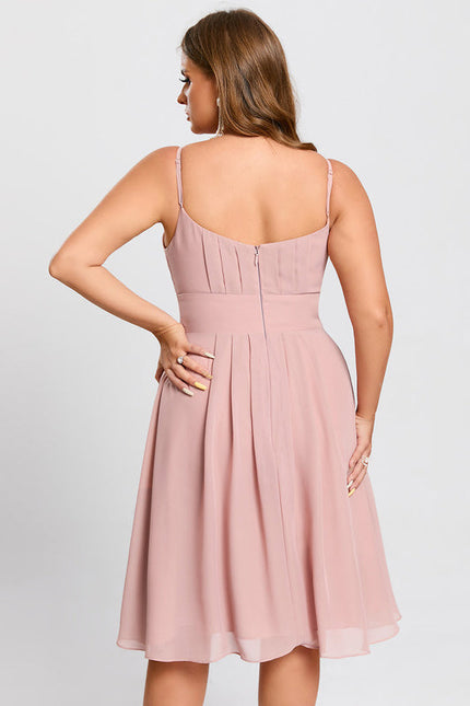 Robe Rose Courte Demoiselle D'Honneur - gallery 9