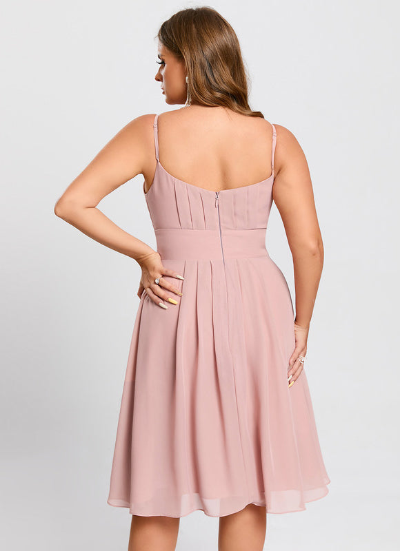 Robe Rose Courte Demoiselle D'Honneur - gallery 9