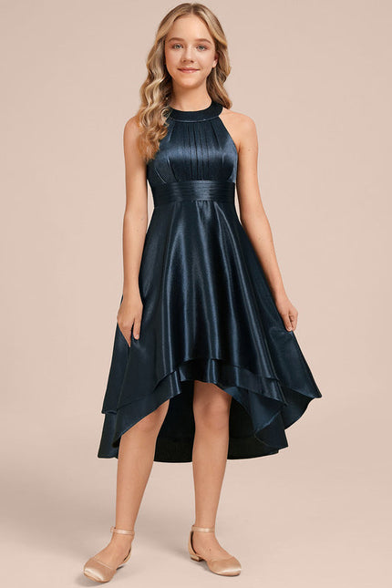 Robe Demoiselle D'Honneur Junior Asymétrique Satin - gallery 1